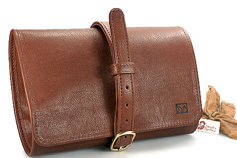 Bertram Safferling Wickeltasche (roll up) Dark Tan fr 4 Pfeifen